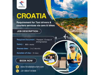 Croatia Requirement for Taxi Drivers & Couriers Services